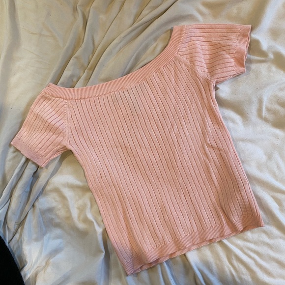 Off the shoulder ribbed top - Picture 1 of 6
